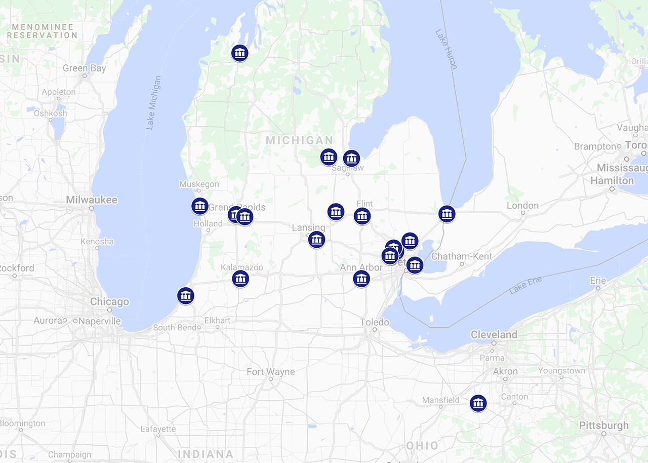 Michigan Region Location Map