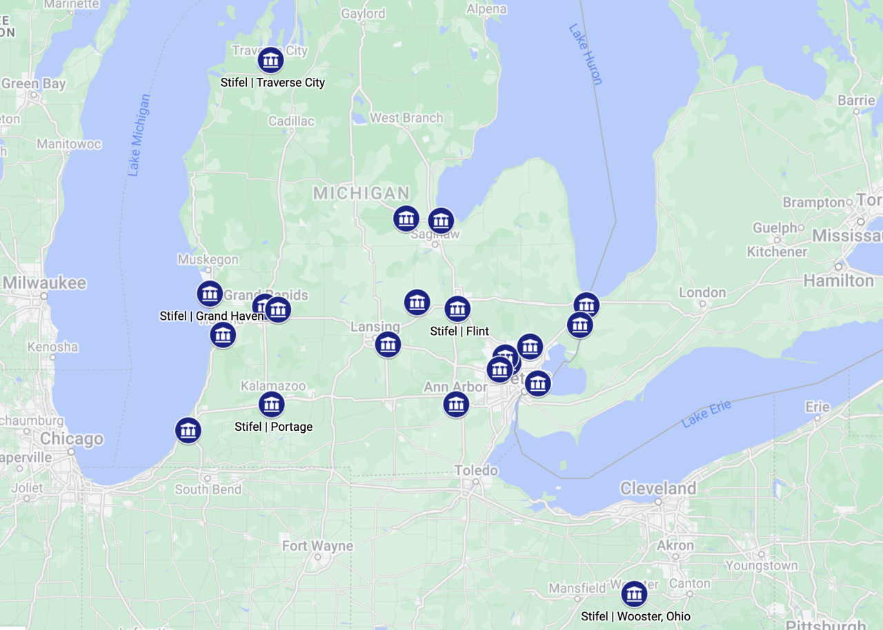 Michigan Region Location Map