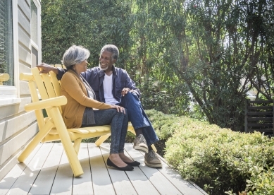 Senior Couple Sitting on Porch